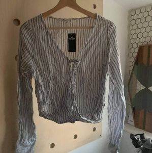 Hollister striped crop